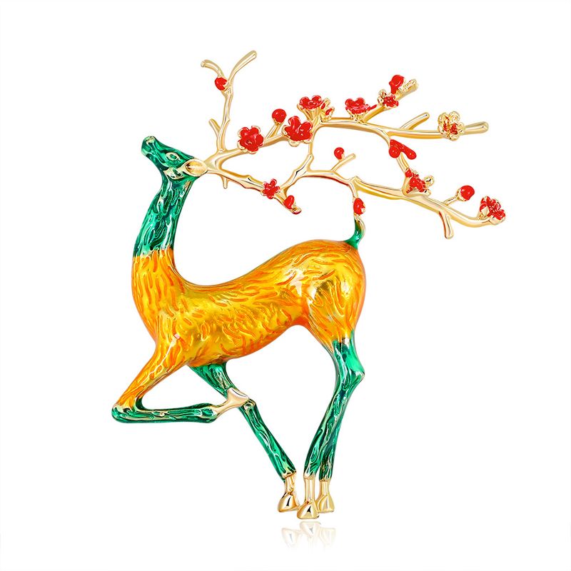 Animal Brooch Fashion Painting Series Brooch Personality Cute Deer Brooch Wholesale Nihaojewelry