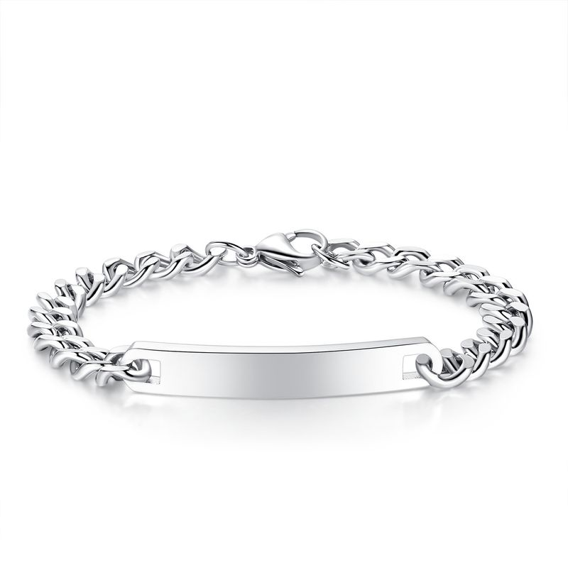 Stainless Steel Bracelet New Jewelry Fashion Trend Streamlined Smooth Couple Titanium Steel Bracelet Wholesale Nihaojewelry