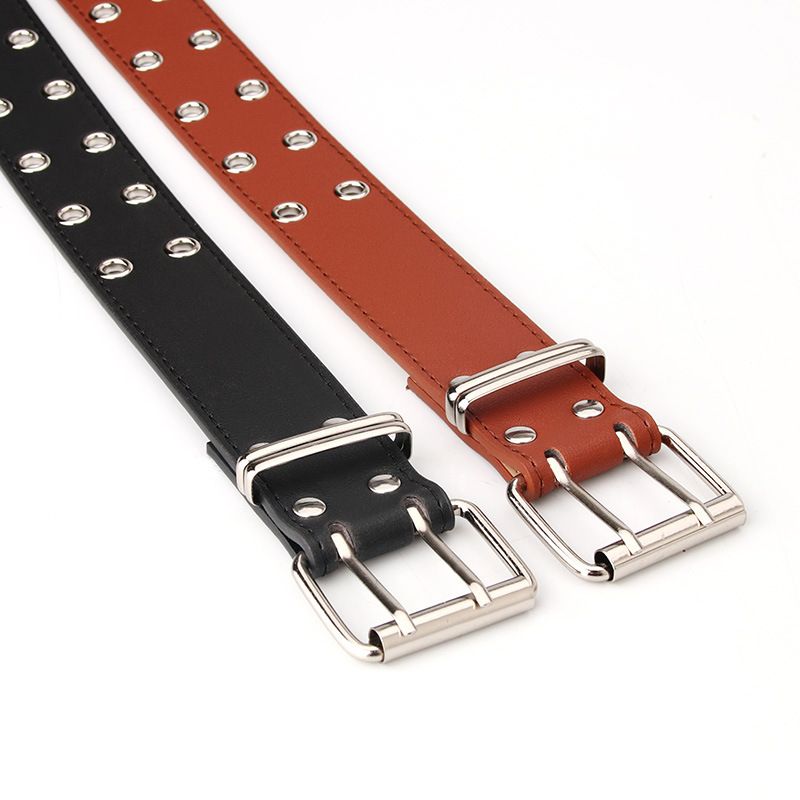 Hip-Hop Square Pu Leather Iron Women'S Leather Belts
