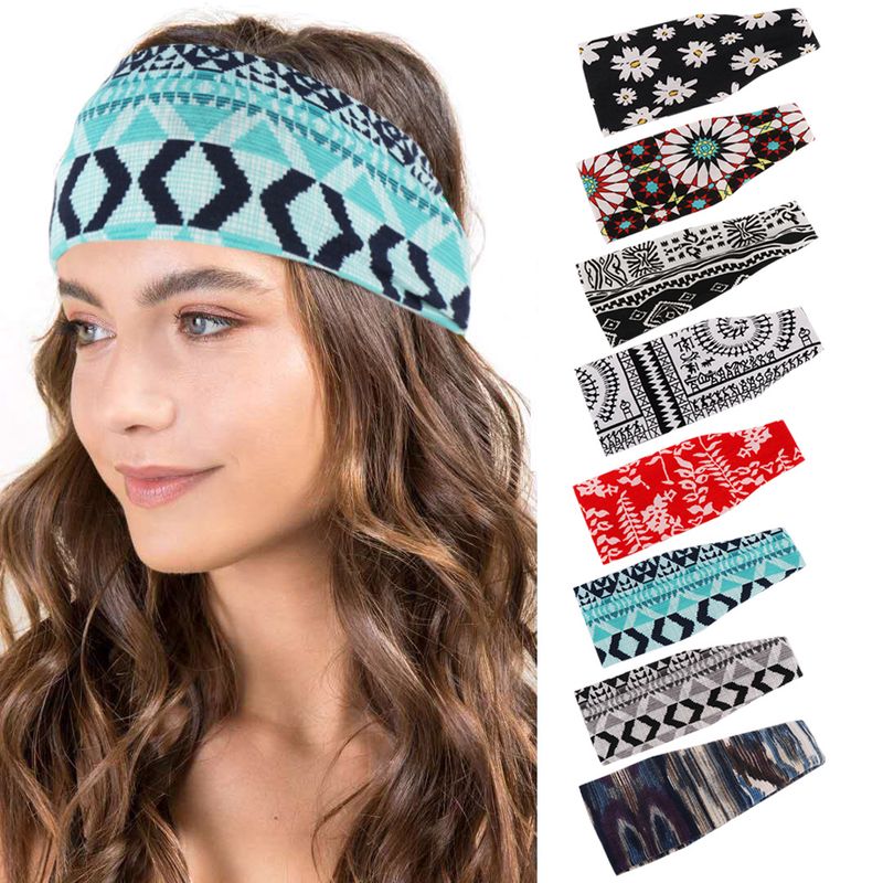 Multicolor Striped Cotton Hair Bandana Soft Yoga Sports Elastic Headband Wholesale Nihaojewerly