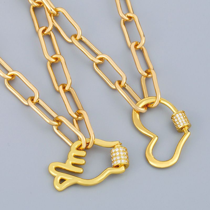 Fashion Jewelry Best Selling Thick Chain Necklace Creative Retro Punk Style Short Clavicle Chain Wholesale Nihaojewelry
