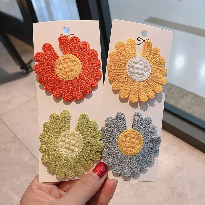New Super Fire Color Matching Small Daisy Flowers Hairpin Cute Side Hairpin Children Clip Wholesale Nihaojewelry