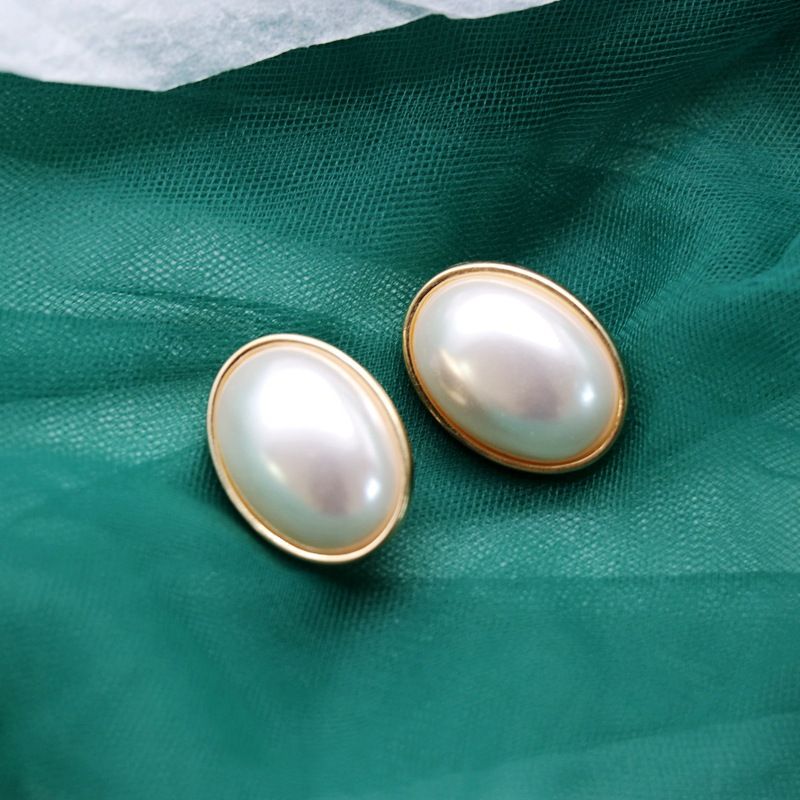 Oval Pearl Ear Clip Pearl Ear Clip Simple Fashion Jewelry Ear Clip Wholesale Nihaojewelry