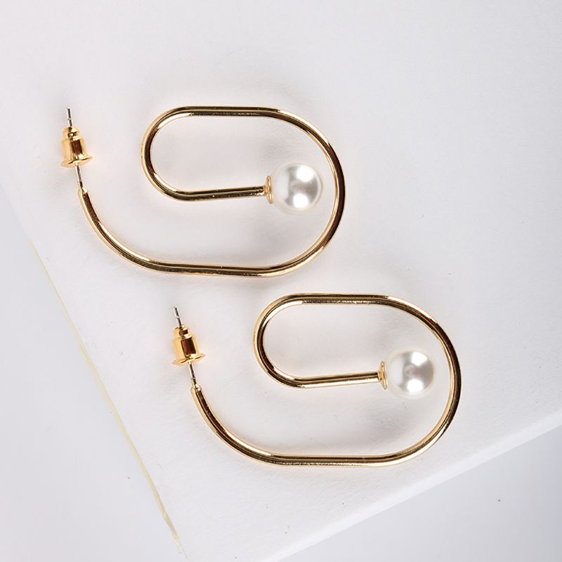 New Popular Earrings S925 Silver Needle Earrings Real Gold Plating Simple Earrings Wholesale Nihaojewelry