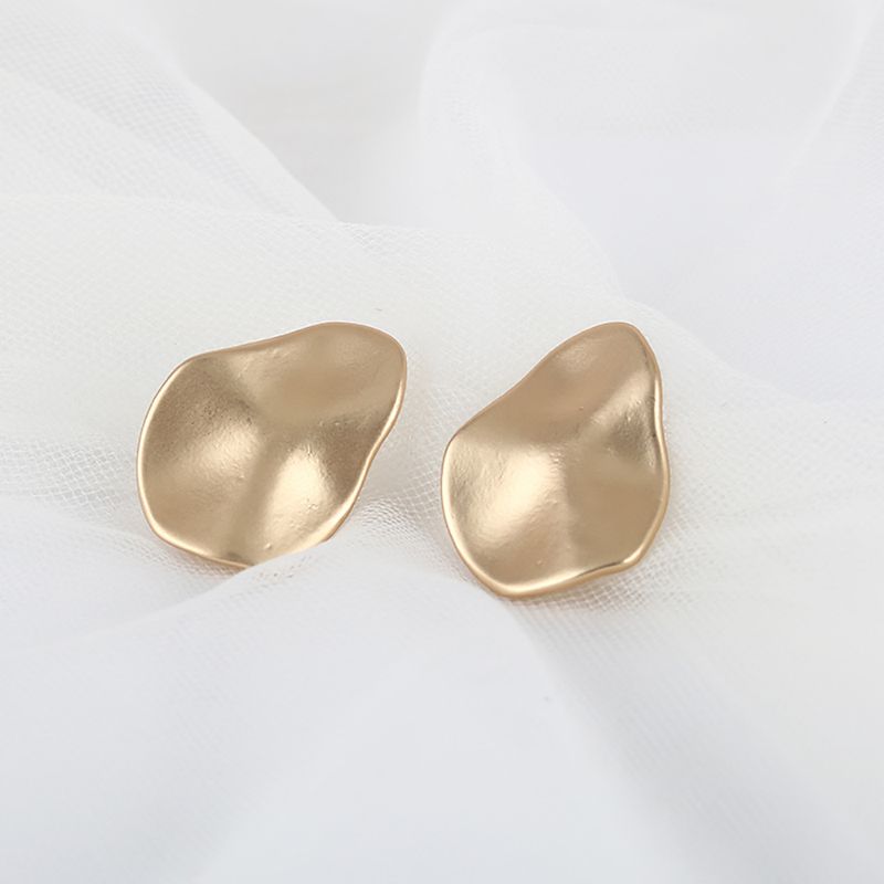 Popular New S925 Silver Needle Earrings Korean Small Round Fan Earrings Wholesale Nihaojewelry