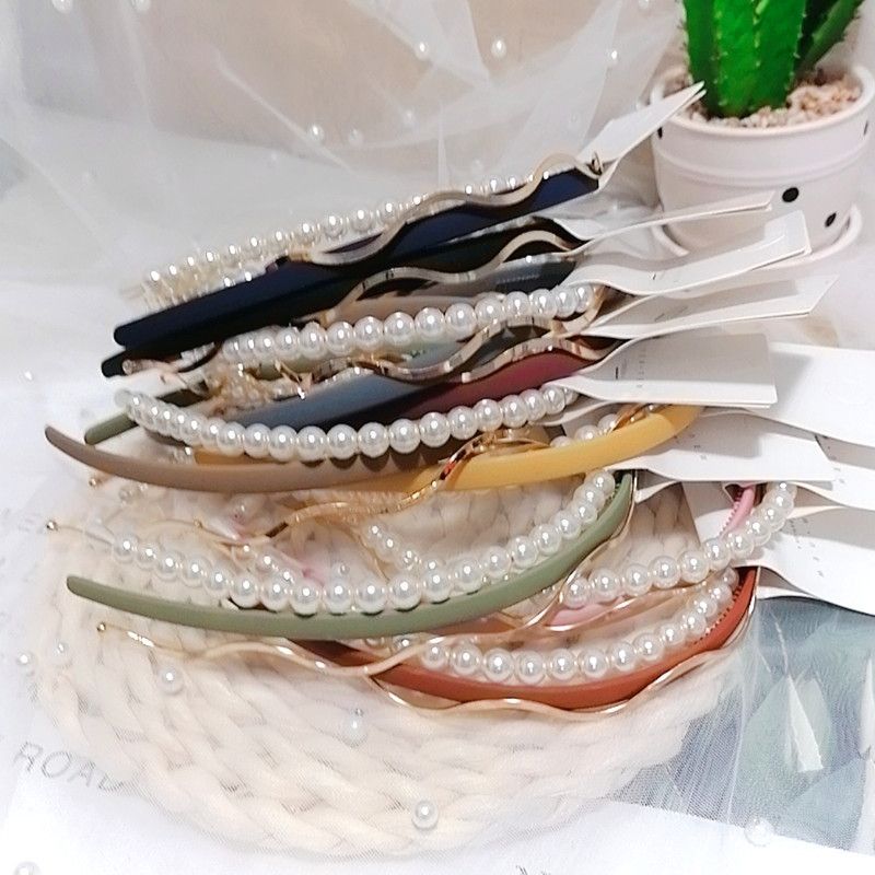 Three-piece Headband South Korea Simple Exquisite Pearl Head Buckle Korean Wave Hair Hoop Wholesale Nihaojewelry