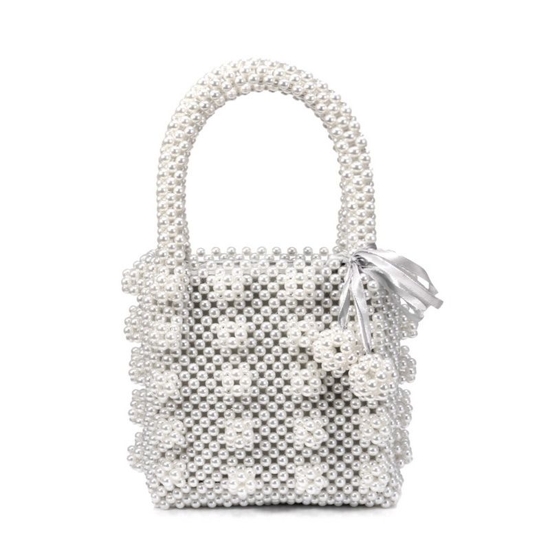 New Pearl Bag Woven Handbag Handmade Beaded Bag Wholesale Nihaojewelry