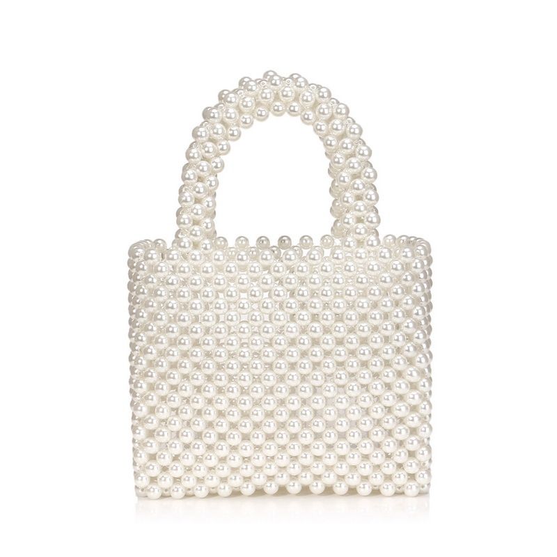 New Ladies Pearl Bag Fashion Handbag Hand-beaded Woven Bag Wholesale Nihaojewelry