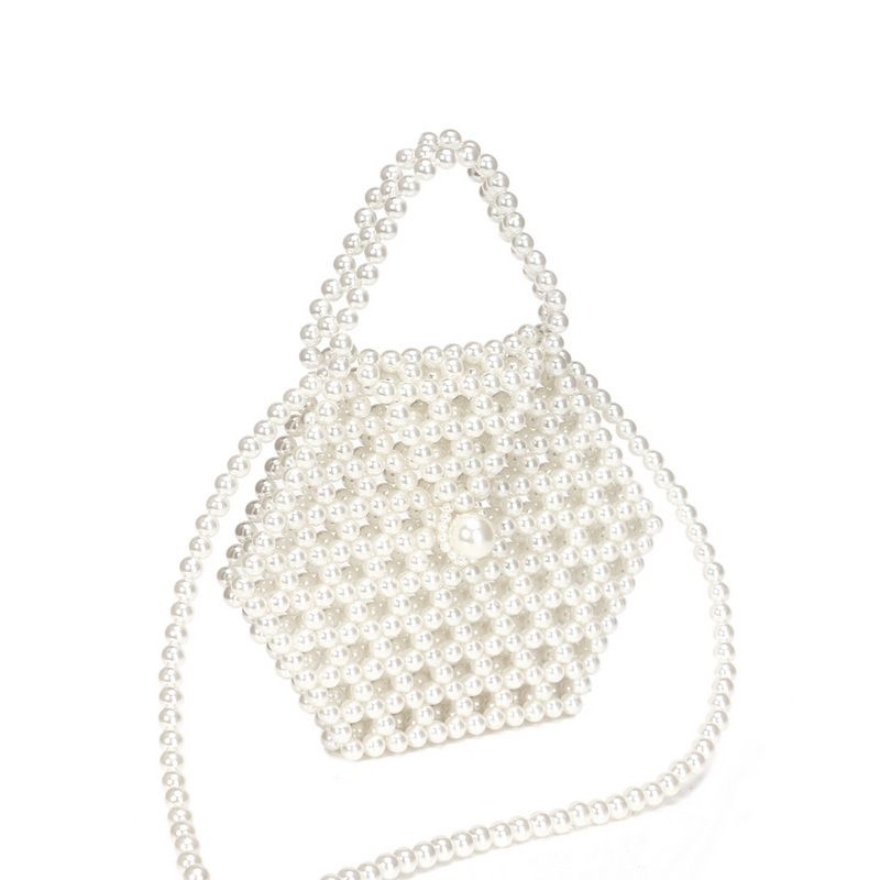 New Pearl Bag Hand-woven Bag Portable Messenger Bag Mobile Phone Bag Wholesale Nihaojewelry
