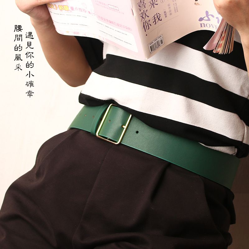 Stand Damen Gürtel Breite All-match-jacke Pullover Dekorativer Gürtel Einfache Mode Pu Gürtel Spot Großhandel