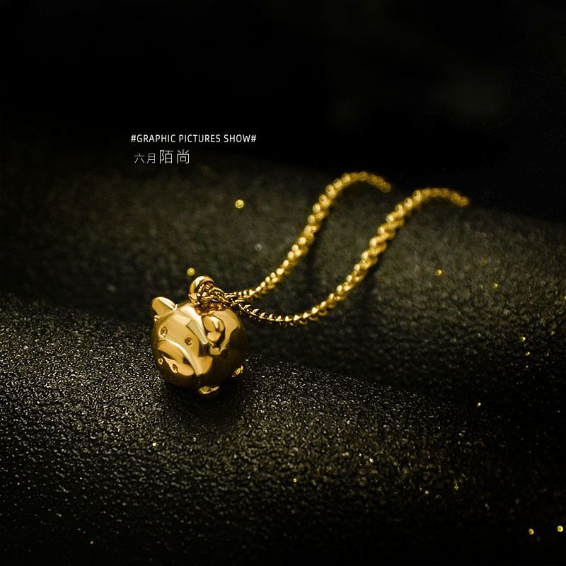 Happy Piggy Clavicle Necklace Gold Clavicle Necklace Wholesale Nihaojewelry