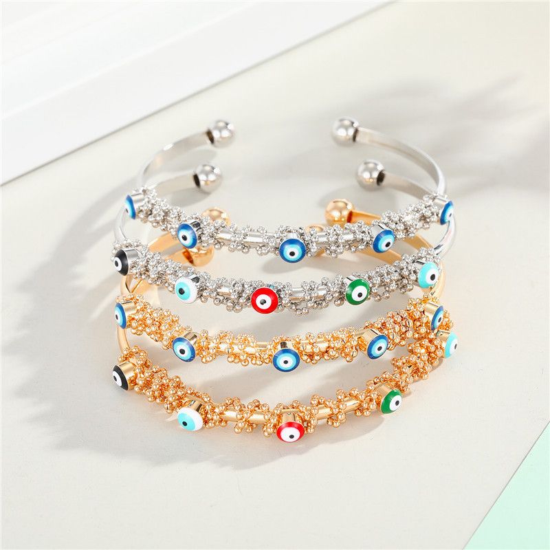 Coloré Dripping Eye Bracelet Plaqué Or Et Diamant Dames Bracelet Bracelet En Gros Nihaojewelry