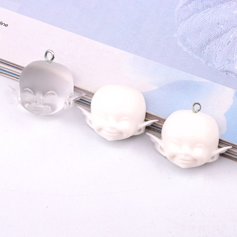 Handmade Transparent Resin Cute Doll Head Diy Jewelry Earrings Material Accessories Wholesale Nihaojewelry