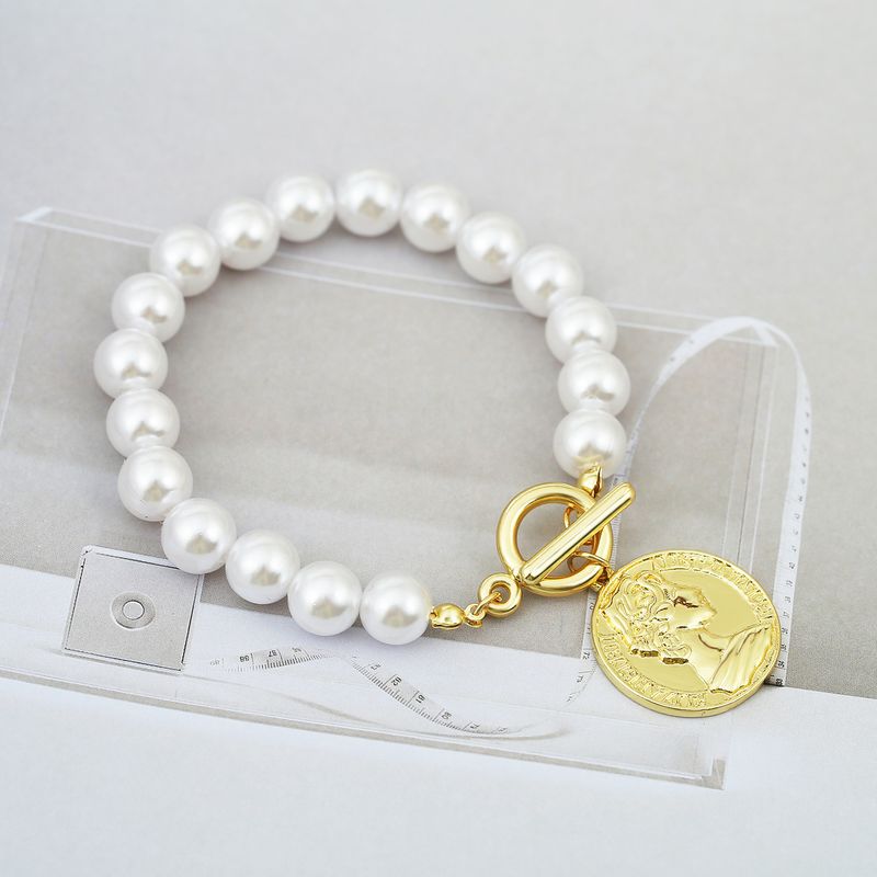 New Accessories Simple Retro Pearl Bracelet  Jewelry Portrait Relief Bracelet  Wholesale Nihaojewelry