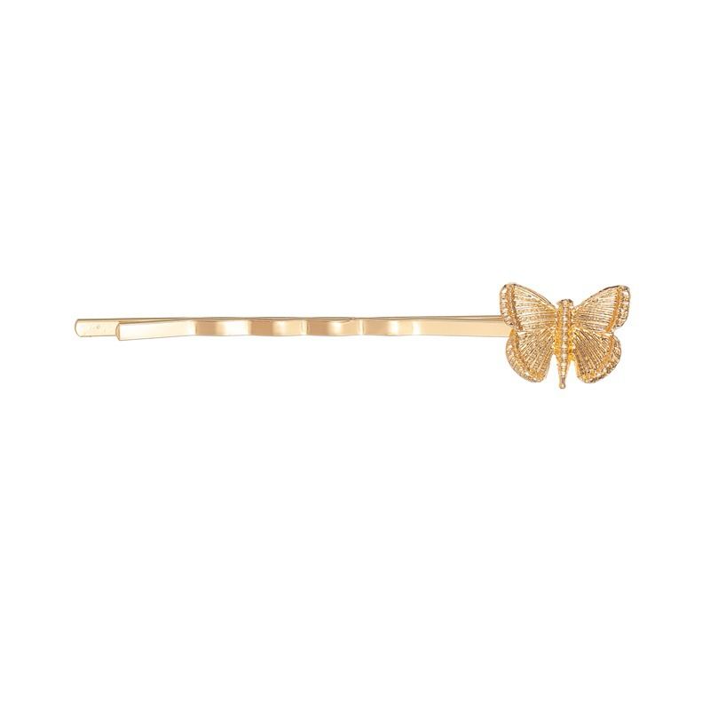New Fashion Metal Plating Butterfly Hairpin Clip Side Clip Simple Geometric Gold Hairpin Wholesale Nihaojewelry