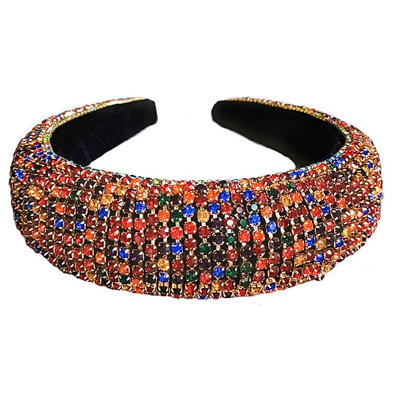 Mode Exagéré Diamant Bandeau Rouge Diamant Géométrique Strass Bandeau En Gros Nihaojewelry