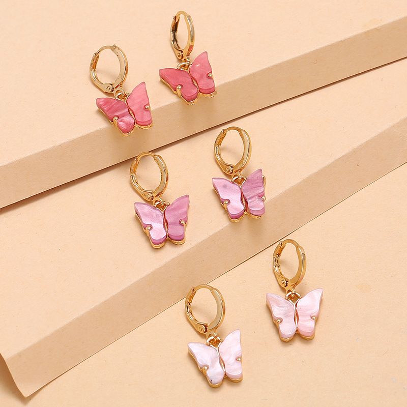 Hot Sale Set Earrings Fashion Simple Retro Shell Butterfly 3-piece Earrings Wholesale Nihaojewelry