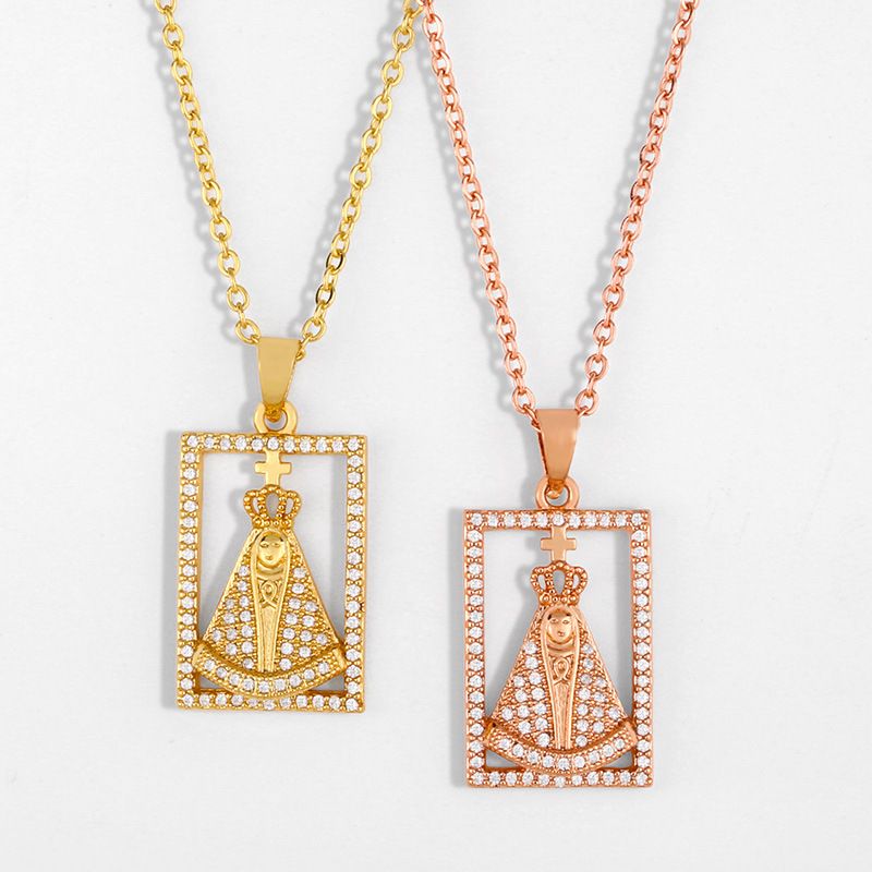 Retro Fashion Popular Geometric Virgin Diamond Pendant Accessories Wholesale Nihaojewelry