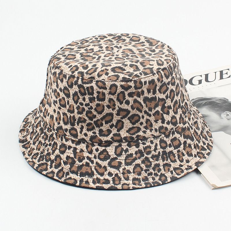 Fashion Hat Women Double-sided Wearing Fashionable Hipster Leopard-print Basin Hat Trend Retro Student Wild Couple Fisherman Hat Nihaojewelry