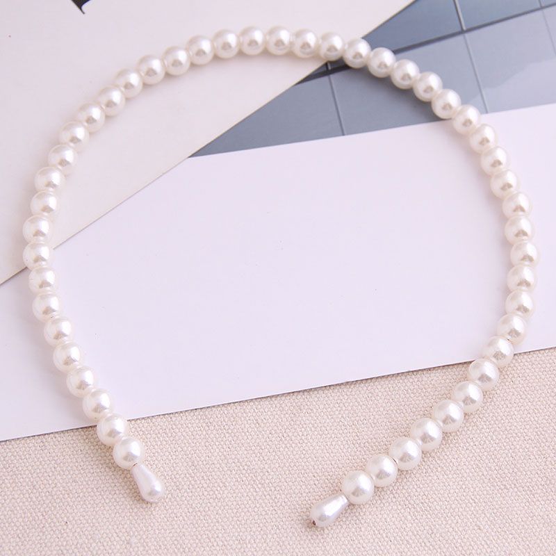 Mode Coréenne Tout-match Bandeau Simple Perle Dames Bandeau Simple Accessoires De Cheveux Alliage Bandeau Nihaojewelry