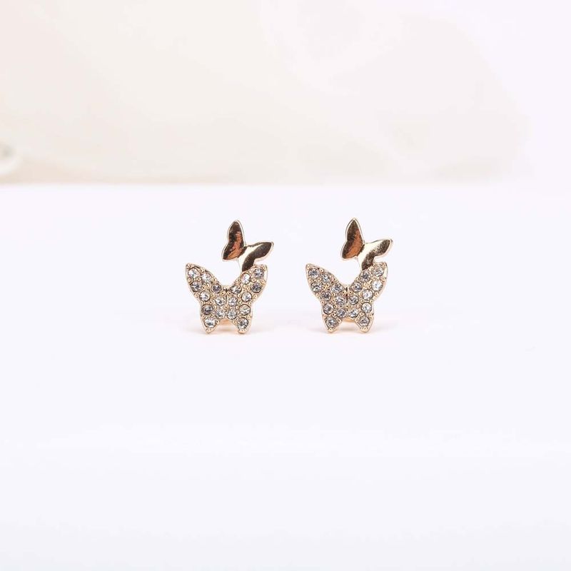 Qingdao Schmuck Großhandel Neue Beliebte Schmetterlings Ohrringe Earings Einfaches Temperament S925 Silberne Nadel Ohrringe