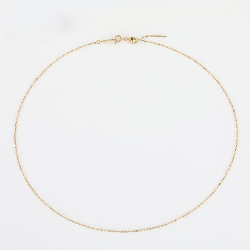 Stainless Steel 14K Gold Plated Simple Style U Shape Necklace