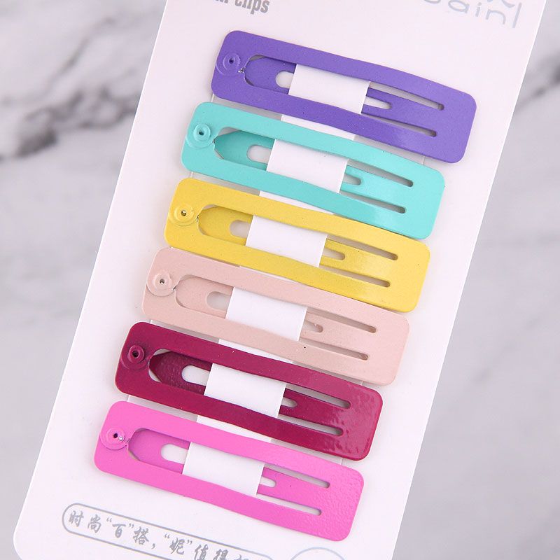 Fashion Hairpin For Children Candy Color Cute Children Rectangular Hairpin Side Clip Korea Small Clip Hairpin