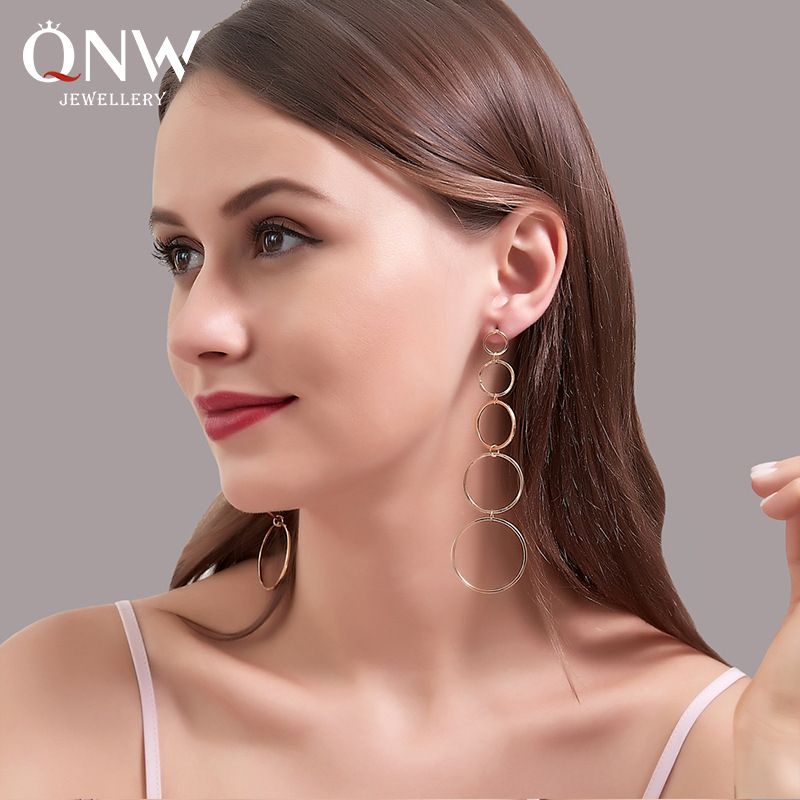 Simple Style Geometric Plating Alloy No Inlaid Earrings