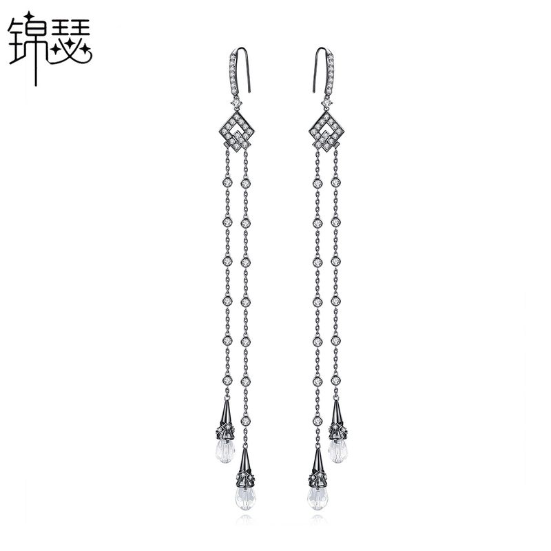 الكورية الأزياء طويلة شرابة الأذن هوك القرط هدية الجملة Nihaojewelry