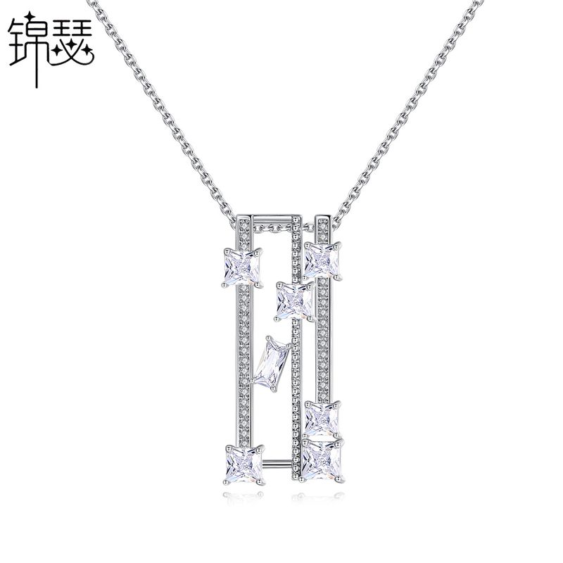 Fashion Korean Creative New Copper Inlaid Zirconium Pendant  Necklace Wholesale Nihaojewelry