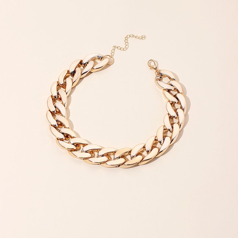 Fashion Simple Thick Chain Women's Necklace Wild Style Hiphop Port Style Accessories Jewelry Nihaojewelry