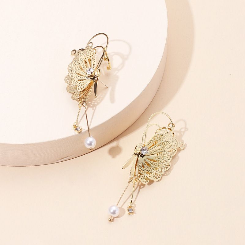 Fashion New Trendy Fairy Three-dimensional Butterfly Ear Clip Without Pierced Earrings Tassel Earrings Ear Bone Clip Wholesale Nihaojewelry