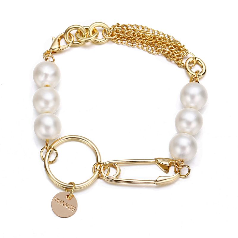 Nouvelle Perle Métal Trombone Cercle Bracelet Créatif Rétro Bracelet En Alliage Simple En Gros Nihaojewelry