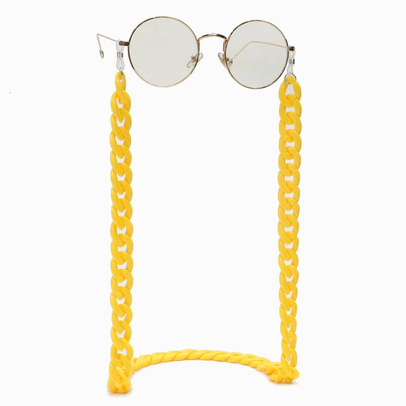 Resina Acrílico Plástico Limón Amarillo Gafas Cadena Simple Retro Moda Gafas Cadena Al Por Mayor Nihaojewelry