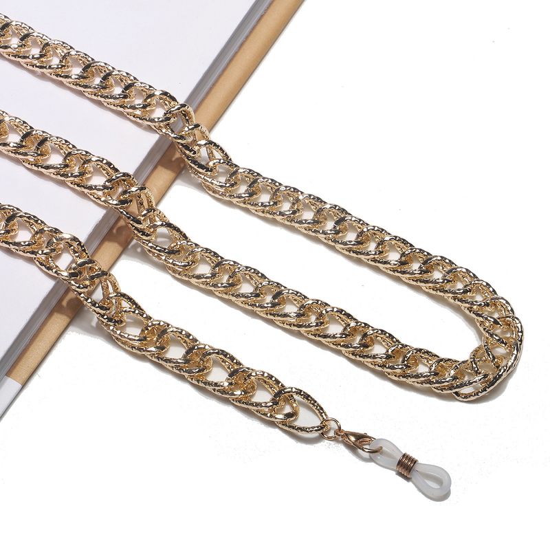Moda Y Simple Retención De Color Oro Grueso Aluminio Cadena Gafas Cuerda Metal Gafas Cadena Al Por Mayor Nihaojewelry