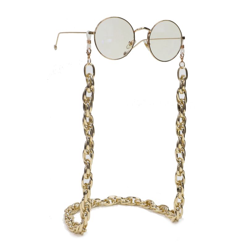 Fashionable And Simple Color Retention Gold Thick Aluminum Chain Glasses Rope Metal Glasses Chain Wholesale Nihaojewelry