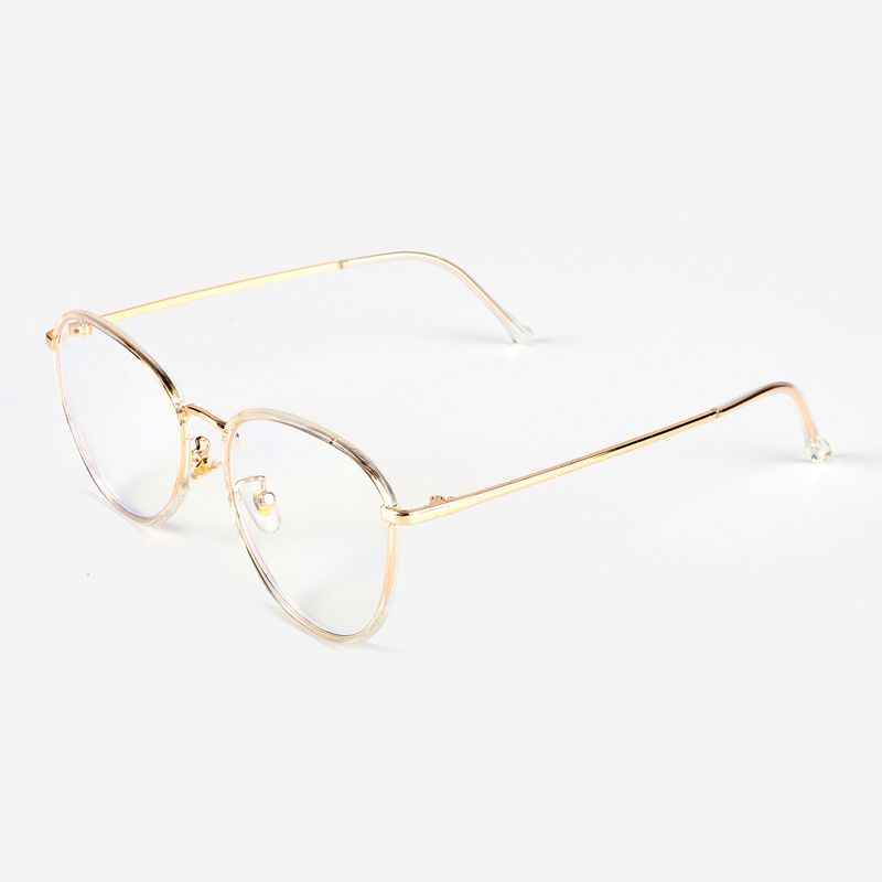New Design Anti-blue Glasses Fashion All-match Metal Flat Myopia Glasses Frame Wholesale Nihaojewelry