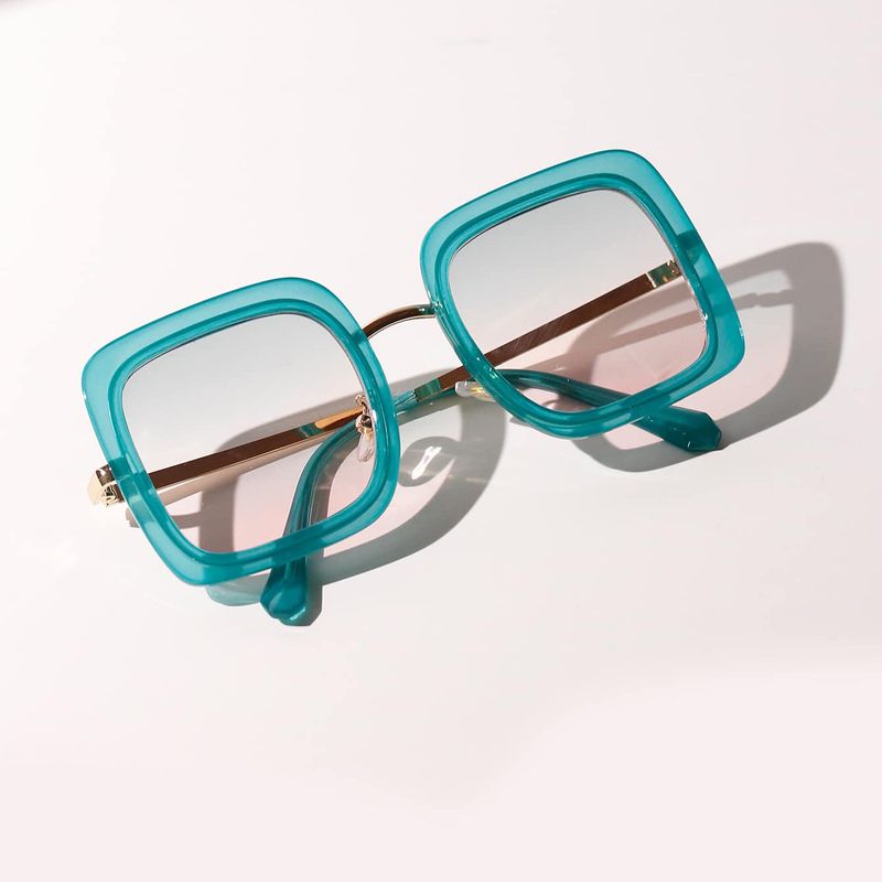 7127 Quadratische Halb Metall Koreanische Beliebte Big-frame-sonnenbrille Weibliche Retro-netto-promi-live-sonnenbrille Herren Brille