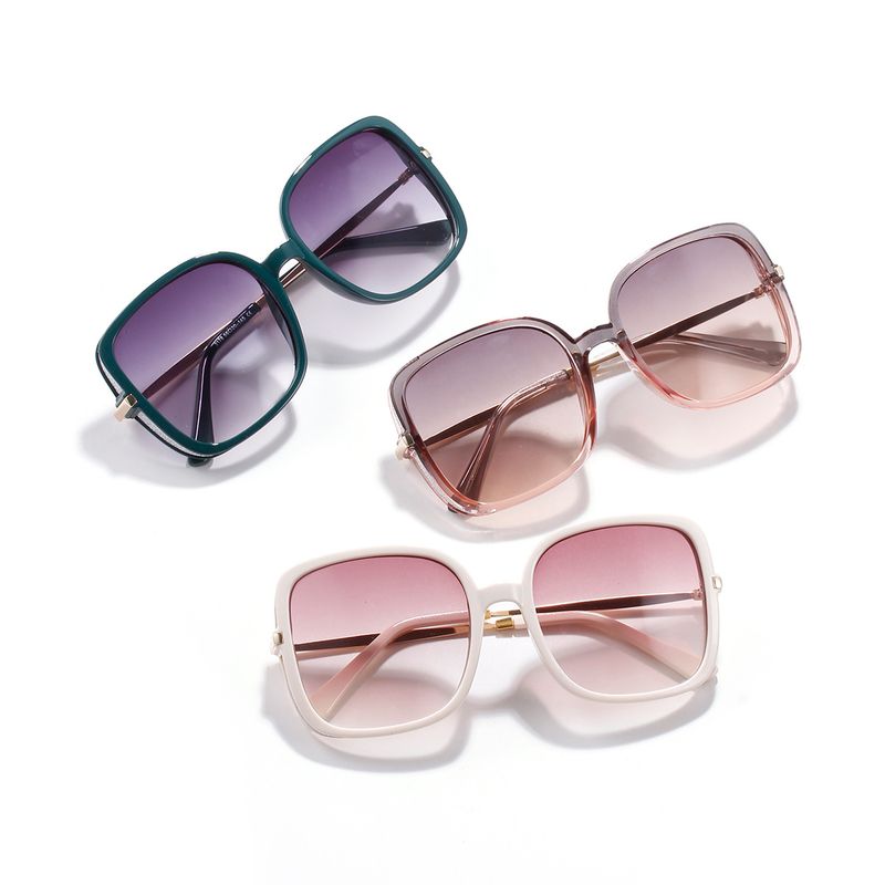 Fashion Big Box Candy Color Sunglasses For Women Half Metal Square Ocean Piece Sunglasses Men Korean Style Trend Glasses