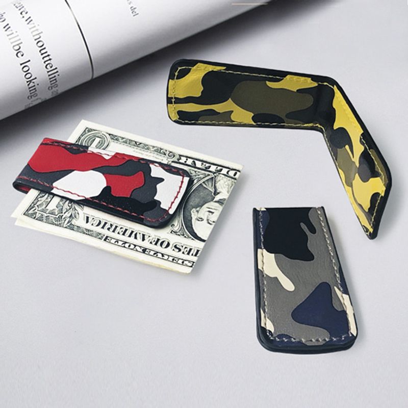Grenz Überschreitende Koreanische Version Der Neuen Pu-tarnung Brieftasche Mini Magnet Clip Einfache Diy Ultra Dünne Geldbörse Außenhandels Agentur