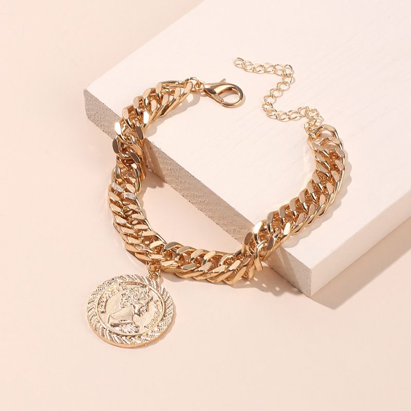 New Fashion Simple High-end Lady Retro Thick Chain Bracelet Nihaojewelry Wholesale