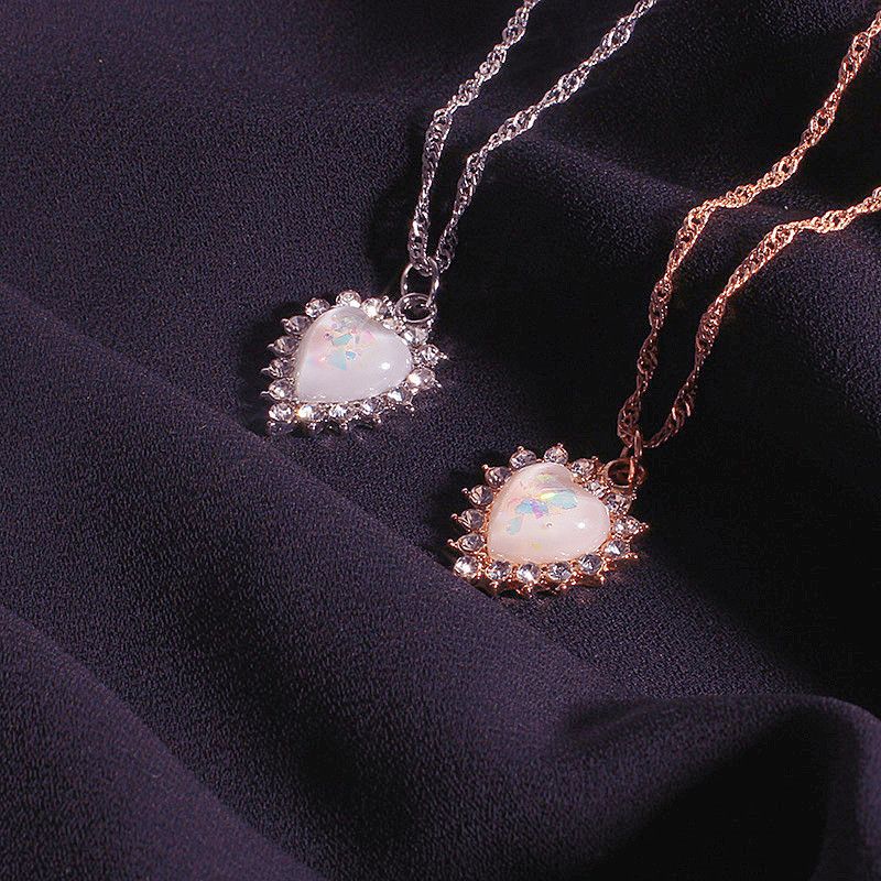 Korea Rhinestone Zircon Chocker Necklace Simple Opal Forest Clavicle Chain Wholesale Nihaojewelry