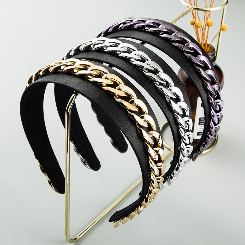 جديد النسيج عقال المعادن سلسلة الديكور سوبر واسعة الجانب بسيط الأزياء عقال الجملة Nihaojewelry