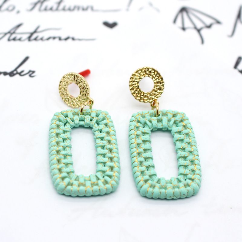 Boucles D&#39;oreilles En Rotin Acrylique De Mode Corée Longues Nihaojewelry