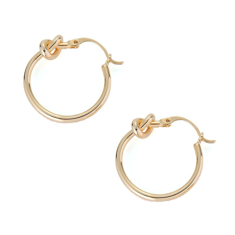 Bijoux D&#39;oreille De Mode Simples Noeud Concentrique Creux Cercle Géométrique Boucles D&#39;oreilles Nouées Nihaojewelry