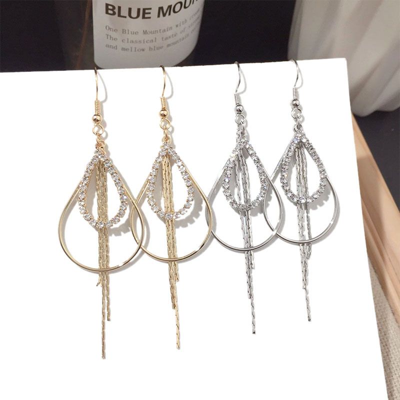 Corea Moda Nuevos Pendientes De Diamantes Llenos De Metal Al Por Mayor Nihaojewelry