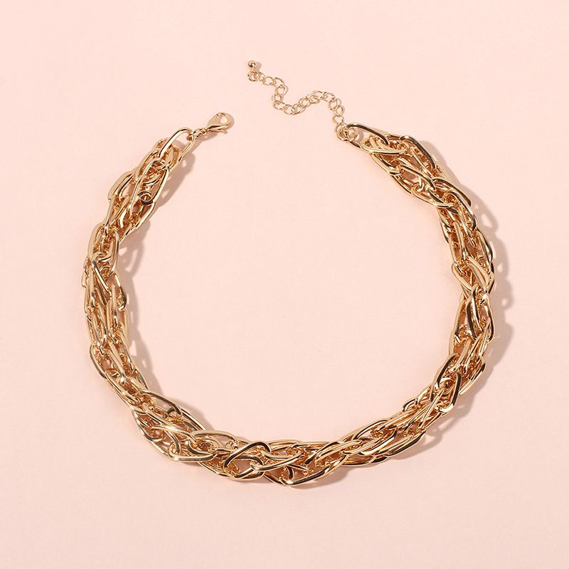 Exaggerated Multi-layer Metal Clavicle Chain Hip Hop Necklace Wholesale Nihaojewelry