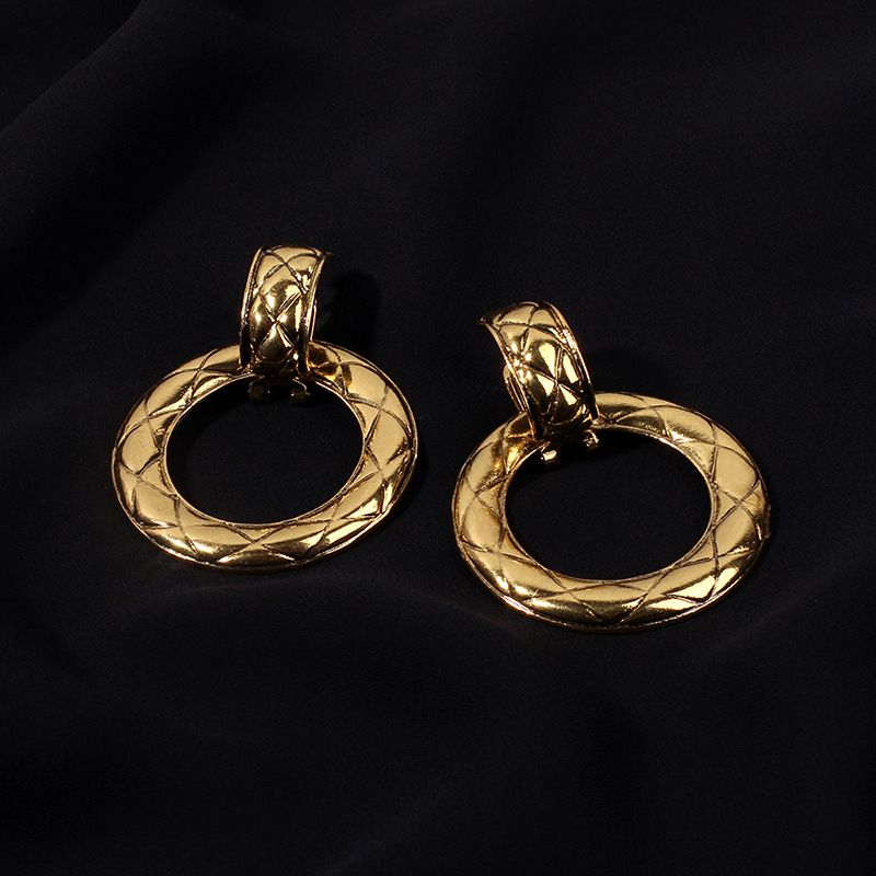 Boucles D&#39;oreilles Rétro Géométriques Rondes De Niche Pour Femmes Nihaojewelry