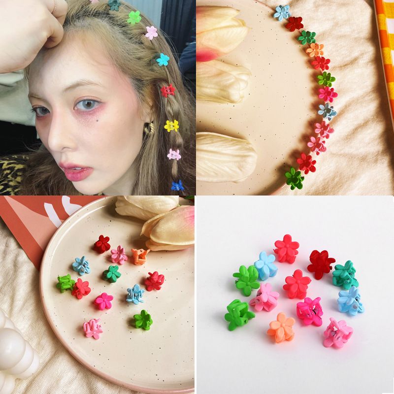Hairpin Candy Color Small Flower Hairpin Scratch Clip Headdress 12 Random Colors Wholesale Nihaojewelry