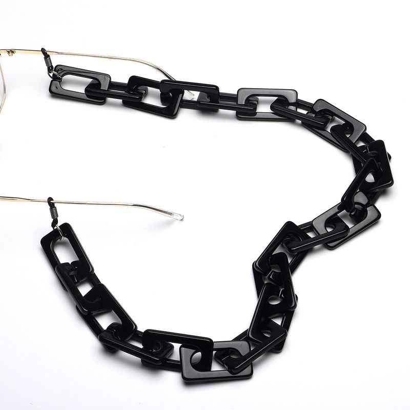 Acrylic Plastic Black Rectangular Box Glasses Rope Environmental Protection Glasses Chain Wholesale Nihaojewelry